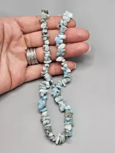 Náhrdelník Larimar AA sekaný 39,3 cm