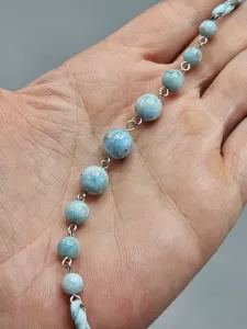 Náramek Hedvábný Larimar