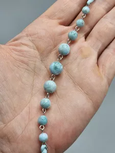Náramek Hedvábný Larimar
