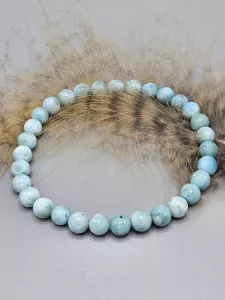 Náramek Larimar kuličky 6 mm