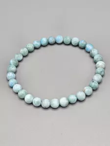 Náramek Larimar kuličky 6 mm