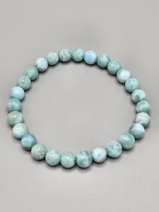 Náramek Larimar kuličky 7 mm