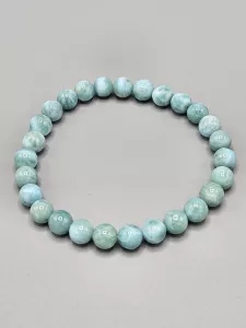 Náramek Larimar kuličky 7 mm