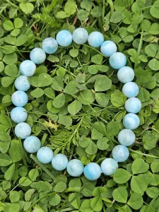 Náramek Larimar kuličky 8 mm