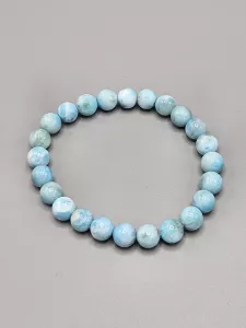Náramek Larimar kuličky 8 mm
