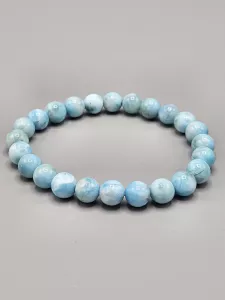 Náramek Larimar kuličky 8 mm