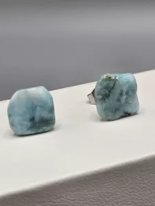Náušnice Larimar pecka 5