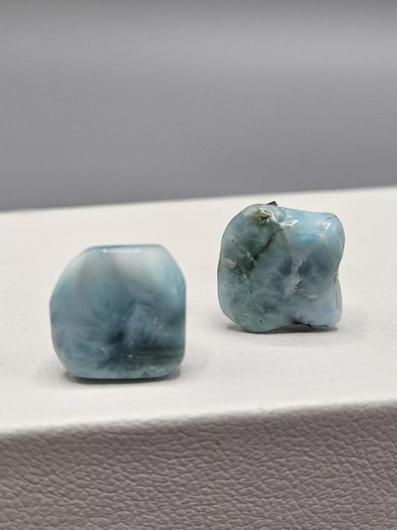 Náušnice Larimar pecka 5