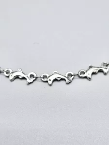 Ocelový řetízek Delfínci (0,5 x 41 - 50 cm)