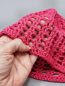 Ručně háčkovaná letní čepka růžová - pink (54 - 59 cm)