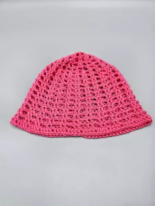 Ručně háčkovaná letní čepka růžová - pink (54 - 59 cm)