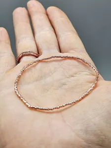 Miyuki Delica náramek - odstín smetanová 16 - 18 cm