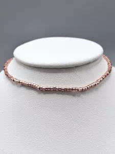 Miyuki Delica náramek - odstín starorůžová 16 - 18 cm