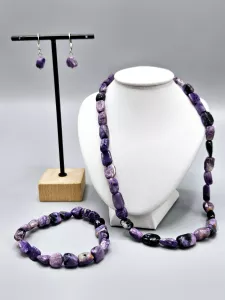 Náušnice Čaroit tromlík ve zlatém provedení