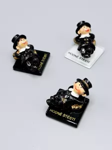 Kominík postavička sleněná