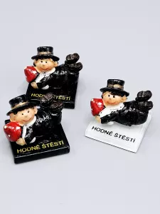 Kominík postavička sleněná