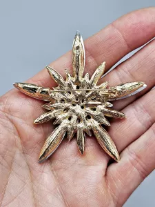 Vánoční vločka barevná - brož