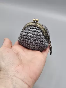 Mini vintage taštička - pěněženka - šedá