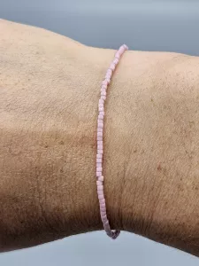 Miyuki Delica náramek - odstín starorůžová 16 - 18 cm