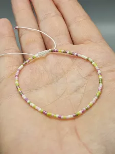 Miyuki Delica náramek shamballa - odstín jarní 16 - 19 cm