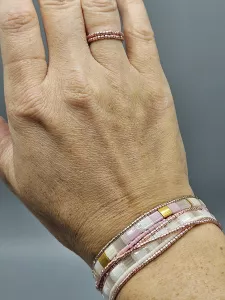 Miyuki Delica prsten - odstín růžové zlato