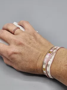 Miyuki Delica prsten - odstín růžové zlato