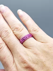 Miyuki Delica prsten - odstín sytá růžová - pink Miyuki Delica prsten - odstín sytá růžová - pink