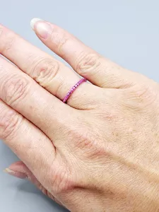 Miyuki Delica prsten - odstín sytá růžová - pink Miyuki Delica prsten - odstín sytá růžová - pink