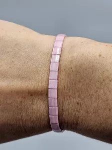 Miyuki Tila náramek - odstín růžová 16 cm