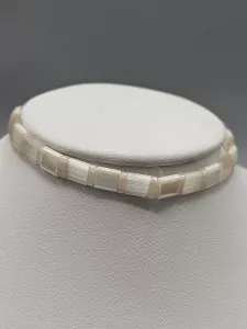 Miyuki Tila náramek - odstín smetanová 17 cm