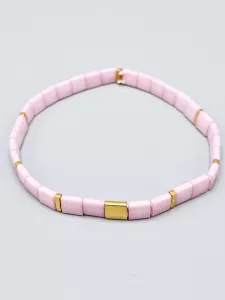 Miyuki Tila náramek - odstín zlato růžová 16,8 cm