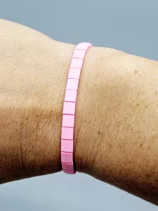 Miyuki Tila náramek shamballa - odstín růžová - pink 16,2 - 19 cm
