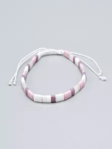 Miyuki Tila náramek shamballa - odstín růžovo fialová 14 - 16 cm