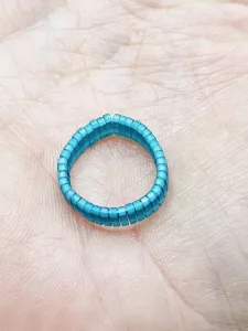 Miyuki Tila prsten - odstín matná tyrkysová AB Miyuki Tila prsten - odstín matná tyrkysová AB