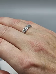 Miyuki Tila prsten - odstín stříbrná lesklá Miyuki Tila prsten - odstín stříbrná lesklá