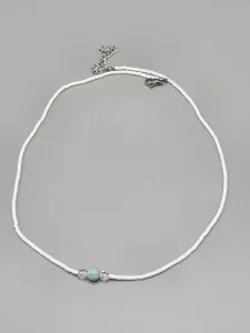 Náhrdelník Larimar a Křišťál a Delica 42 - 47 cm