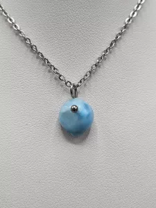 Náhrdelník Larimar AA - přívěsek nepravidelného tvaru 2