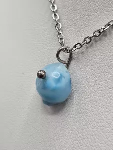 Náhrdelník Larimar AA - přívěsek nepravidelného tvaru 2