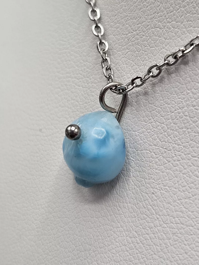 Náhrdelník Larimar AA - přívěsek nepravidelného tvaru 2