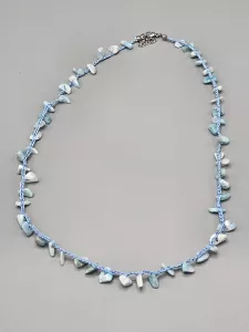 Náhrdelník Larimar na hedvábných nitích