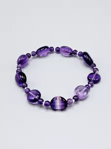 Náramek - Ametyst AA troml, kuličky a Delica