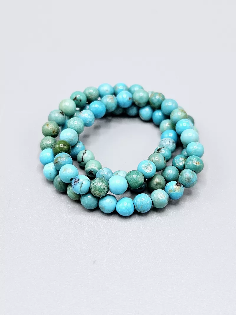 Náramek na nohu Tyrkys 3 - 4 mm AA