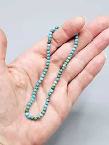 Náramek na nohu Tyrkys 3 - 4 mm AA