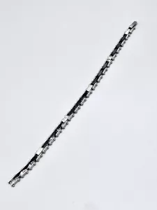 Ocelový náramek - Černá keramika