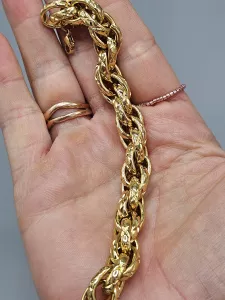 Ocelový náramek Velká oka zlaté provedení