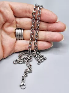 Ocelový řetízek lesklý (0,6 x 55 cm)