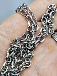 Ocelový řetízek lesklý (0,6 x 55 cm)