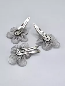 Prolamovací sponka šedý květ