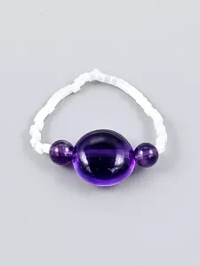 Prsten Ametyst AA troml, kuličky a Delica