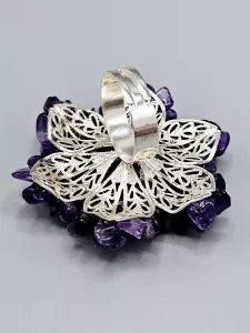 Prsten Ametyst květina